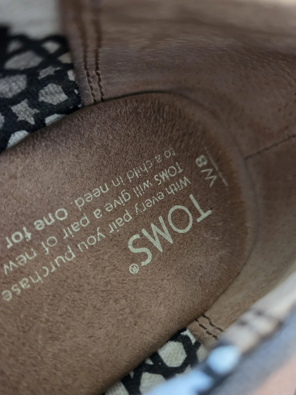 TOMS Brown Canvas Peep-Toe Espadrille Wedges